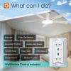 imageaddlon Ceiling Fans with Lights 52 inch Flush Mount Ceiling fan with Remote Control Wall Remote Reversible 5CCT Dimmable Noiseless DC Motor White Low Profile Ceiling Fan for Bedroom FarmhouseWhite