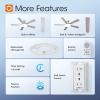 imageaddlon Ceiling Fans with Lights 52 inch Flush Mount Ceiling fan with Remote Control Wall Remote Reversible 5CCT Dimmable Noiseless DC Motor White Low Profile Ceiling Fan for Bedroom FarmhouseNickel