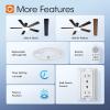 imageaddlon Ceiling Fans with Lights 52 inch Flush Mount Ceiling fan with Remote Control Wall Remote Reversible 5CCT Dimmable Noiseless DC Motor White Low Profile Ceiling Fan for Bedroom FarmhouseBlack
