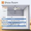 imageaddlon Ceiling Fans with Lights 52 inch Flush Mount Ceiling fan with Remote Control Wall Remote Reversible 5CCT Dimmable Noiseless DC Motor White Low Profile Ceiling Fan for Bedroom FarmhouseWhite