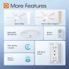 imageaddlon Ceiling Fans with Lights 52 inch Flush Mount Ceiling fan with Remote Control Wall Remote Reversible 5CCT Dimmable Noiseless DC Motor White Low Profile Ceiling Fan for Bedroom FarmhouseWhite