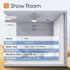 imageaddlon Ceiling Fans with Lights 52 inch Flush Mount Ceiling fan with Remote Control Wall Remote Reversible 5CCT Dimmable Noiseless DC Motor White Low Profile Ceiling Fan for Bedroom FarmhouseNickel
