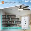 imageaddlon Ceiling Fans with Lights 52 inch Flush Mount Ceiling fan with Remote Control Wall Remote Reversible 5CCT Dimmable Noiseless DC Motor White Low Profile Ceiling Fan for Bedroom FarmhouseBlack