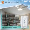 imageaddlon Ceiling Fans with Lights 52 inch Flush Mount Ceiling fan with Remote Control Wall Remote Reversible 5CCT Dimmable Noiseless DC Motor White Low Profile Ceiling Fan for Bedroom FarmhouseNickel