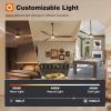 imageaddlon Ceiling Fans with Lights 60 Inch IndoorOutdoor Ceiling Fan with Remote Control Reversible 3 Wood Blades 6 Speeds 3CCT Dimmable Noiseless Large Ceiling Fan for Patio Gazebo Farmhouse80 inch