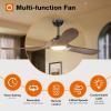 imageaddlon Ceiling Fans with Lights 60 Inch IndoorOutdoor Ceiling Fan with Remote Control Reversible 3 Wood Blades 6 Speeds 3CCT Dimmable Noiseless Large Ceiling Fan for Patio Gazebo Farmhouse60 inch