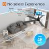 imageaddlon Ceiling Fans with Lights 60 inch Black Ceiling Fan with Light and Remote Control Reversible 3CCT Dimmable Noiseless Large Ceiling Fan for Bedroom Farmhouse IndoorOutdoor Use