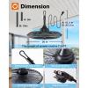 imageaddlon Outdoor Ceiling Fan for Patios 20 inch Black Waterproof Gazebo Fan RemoteampampAPP Control 6 Speeds Noiseless Reversible Plug in Hook Mount Ceiling Fan for Pergola Canopy PorchNo Light