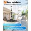 imageaddlon Outdoor Ceiling Fan for Patios 20 inch Black Waterproof Gazebo Fan RemoteampampAPP Control 6 Speeds Noiseless Reversible Plug in Hook Mount Ceiling Fan for Pergola Canopy PorchNo Light