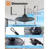 imageaddlon Outdoor Ceiling Fan for Patios 20 inch Black Waterproof Gazebo Fan RemoteampampAPP Control 6 Speeds Noiseless Reversible Plug in Hook Mount Ceiling Fan for Pergola Canopy PorchWith Light