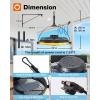 imageaddlon Wall Mount Fan with Light 20 inch Waterproof Plug Outdoor Ceiling Fan with RemoteampampAPP Control 360 Adjustable Tilt 6 Speeds Dimmable Reversible Hook Mount for Patio Toolroom Farmhousewall  ceiling mount
