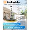 imageaddlon Wall Mount Fan with Light 20 inch Waterproof Plug Outdoor Ceiling Fan with RemoteampampAPP Control 360 Adjustable Tilt 6 Speeds Dimmable Reversible Hook Mount for Patio Toolroom Farmhouseceiling hook