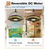 imageaddlon Wall Mount Fan with Light 20 inch Waterproof Plug Outdoor Ceiling Fan with RemoteampampAPP Control 360 Adjustable Tilt 6 Speeds Dimmable Reversible Hook Mount for Patio Toolroom Farmhousewall  ceiling mount