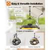 imageaddlon Wall Mount Fan with Light 20 inch Waterproof Plug Outdoor Ceiling Fan with RemoteampampAPP Control 360 Adjustable Tilt 6 Speeds Dimmable Reversible Hook Mount for Patio Toolroom Farmhousewall  ceiling mount