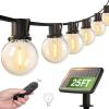imageaddlon 100FT Solar String Lights Outdoor with Remote 54 LED Shatterproof Bulbs Dimmable ampamp Timable 3 Light Modes G40 Waterproof Solar String Lights for Outside Backyard Party Decor25FT