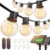 imageaddlon 100FT Solar String Lights Outdoor with Remote 54 LED Shatterproof Bulbs Dimmable ampamp Timable 3 Light Modes G40 Waterproof Solar String Lights for Outside Backyard Party Decor200FT