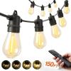 imageaddlon 200FT LED Outdoor String Lights Remote Dimmable Patio Lights with Timer ampamp 3 Lighting Modes 64 Shatterproof Edison Bulbs Waterproof Connectable String Lights for Outside Backyard Porch Party150FT