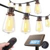 imageaddlon 54FT486 Solar String Lights Outdoor Waterproof with USB Port ampamp Remote Control Dimmable Solar Patio Lights IP65 Solar Powered Edison LED Bulbs for Outside Bistro Camping48FT