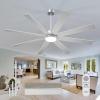 imageaddlon 72 Inch Large Ceiling Fans with Lights Black Ceiling Fan with Remote Control Reversible 5CCT Dimmable DC Motor Modern Ceiling Fan for Living Room Kitchen Patio IndoorOutdoor UseSilver