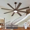 imageaddlon 72 Inch Large Ceiling Fans with Lights Black Ceiling Fan with Remote Control Reversible 5CCT Dimmable DC Motor Modern Ceiling Fan for Living Room Kitchen Patio IndoorOutdoor UseBrown