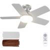 imageaddlon Ceiling Fans with Lights 42 Inch Low Profile Ceiling Fan with Light And Remote Control Flush Mount Reversible 3CCT Dimmable Quiet White Small Ceiling Fan for Bedroom IndoorOutdoor UseSilver