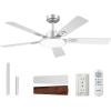 imageaddlon Ceiling Fans with Lights 52 inch Black Ceiling fan with Light and Remote Control Reversible 3CCT Dimmable Noiseless Ceiling Fan for Bedroom Farmhouse living room IndoorOutdoor UseSilver