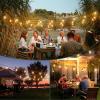 imageaddlon 102FT966 Solar String Lights Outdoor Waterproof  302 LED Shatterproof Bulbs 3 Modes 8H Timeable ampamp Dimmable Patio Solar Powered Hanging Lights with Remote for Garden Backyard Camping966FT