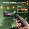 imageaddlon 102FT966 Solar String Lights Outdoor Waterproof  302 LED Shatterproof Bulbs 3 Modes 8H Timeable ampamp Dimmable Patio Solar Powered Hanging Lights with Remote for Garden Backyard Camping966FT