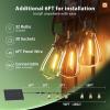 imageaddlon 102FT966 Solar String Lights Outdoor Waterproof  302 LED Shatterproof Bulbs 3 Modes 8H Timeable ampamp Dimmable Patio Solar Powered Hanging Lights with Remote for Garden Backyard Camping966FT