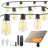 imageaddlon 102FT966 Solar String Lights Outdoor Waterproof  302 LED Shatterproof Bulbs 3 Modes 8H Timeable ampamp Dimmable Patio Solar Powered Hanging Lights with Remote for Garden Backyard Camping966FT