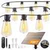 imageaddlon 102FT966 Solar String Lights Outdoor Waterproof  302 LED Shatterproof Bulbs 3 Modes 8H Timeable ampamp Dimmable Patio Solar Powered Hanging Lights with Remote for Garden Backyard Camping1926FT