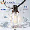 imageaddlon 100FT50FT2 LED Outdoor String Lights Waterproof Patio Lights with Shatterproof ST38 Replaceable Bulbs Dimmable Outside Hanging Light Connectable for Porch Backyard 2200K150FT