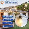 imageaddlon 100FT50FT2 LED Outdoor String Lights Waterproof Patio Lights with Shatterproof ST38 Replaceable Bulbs Dimmable Outside Hanging Light Connectable for Porch Backyard 2200K200FT