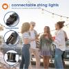 imageaddlon 100FT50FT2 LED Outdoor String Lights Waterproof Patio Lights with Shatterproof ST38 Replaceable Bulbs Dimmable Outside Hanging Light Connectable for Porch Backyard 2200K150FT