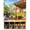 imageaddlon 100FT50FT2 LED Outdoor String Lights Waterproof Patio Lights with Shatterproof ST38 Replaceable Bulbs Dimmable Outside Hanging Light Connectable for Porch Backyard 2200K48FTSmart