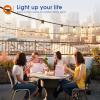 imageaddlon 100FT50FT2 LED Outdoor String Lights Waterproof Patio Lights with Shatterproof ST38 Replaceable Bulbs Dimmable Outside Hanging Light Connectable for Porch Backyard 2200K150FT