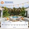 imageaddlon 100FT50FT2 LED Outdoor String Lights Waterproof Patio Lights with Shatterproof ST38 Replaceable Bulbs Dimmable Outside Hanging Light Connectable for Porch Backyard 2200K200FT