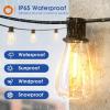imageaddlon 100FT50FT2 LED Outdoor String Lights Waterproof Patio Lights with Shatterproof ST38 Replaceable Bulbs Dimmable Outside Hanging Light Connectable for Porch Backyard 2200K150FT