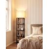 imageaddlon Floor lamp with Shelves Large Size 12W 5Tier Modern Floor lamp with 3 Color Temperatures LED Bulb Display Shelf lamp for Living Room Bedroom and Office  Black