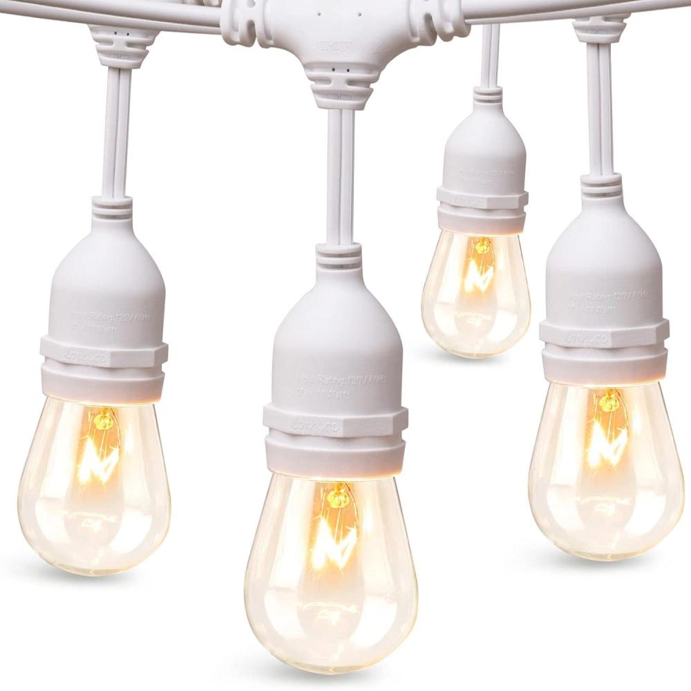 Weatherproof String addlon 48 FT Outdoor String Lights Commercial Grade Weatherproof, 18 ...