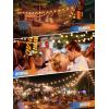 imageaddlon 31274 FT Solar String Lights Outdoor Last 15Hrs Solar Patio Lights with 10 LED Edison Bulbs IP65 Waterproof Commercial Grade Ambience Patio Lights for Garden Backyard Bistro Christmas