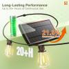 imageaddlon 33276 FT Solar String Lights WaterproofPatio Light Solar Powered with Remoteampamp USB Port 91 LED Shatterproof Bulbs 3 Lighting Modes Outdoor for Camping Backyard Garden486FT24 Sockets 