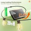 imageaddlon 33276 FT Solar String Lights WaterproofPatio Light Solar Powered with Remoteampamp USB Port 91 LED Shatterproof Bulbs 3 Lighting Modes Outdoor for Camping Backyard Garden276FT