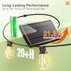 imageaddlon 33276 FT Solar String Lights WaterproofPatio Light Solar Powered with Remoteampamp USB Port 91 LED Shatterproof Bulbs 3 Lighting Modes Outdoor for Camping Backyard Garden726FT