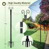 imageaddlon 4 Pack 10FT String Light Poles for Outside HeavyDuty Bend ampamp Break Resistant RustProof Waterproof Outdoor Poles for Hanging String Lights for Patio Garden Bistro Wedding Parties  Black210 FT