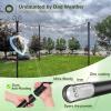 imageaddlon 4 Pack 10FT String Light Poles for Outside HeavyDuty Bend ampamp Break Resistant RustProof Waterproof Outdoor Poles for Hanging String Lights for Patio Garden Bistro Wedding Parties  Black410 FT