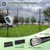 imageaddlon 4 Pack 10FT String Light Poles for Outside HeavyDuty Bend ampamp Break Resistant RustProof Waterproof Outdoor Poles for Hanging String Lights for Patio Garden Bistro Wedding Parties  Black210 FT