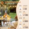 imageaddlon 48ft LED Outdoor String Lights with Dimmer