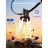 imageaddlon 50FT LED Outdoor String Lights with 16 Shatterproof ST38 Vintage Edison Bulbs Commercial Grade Waterproof Patio Lights Connectable ampamp Dimmable for Porch Deck Garden Backyard Balcony50FT25 Sockets