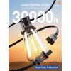 imageaddlon 50FT LED Outdoor String Lights with 16 Shatterproof ST38 Vintage Edison Bulbs Commercial Grade Waterproof Patio Lights Connectable ampamp Dimmable for Porch Deck Garden Backyard Balcony150FT45 Sockets